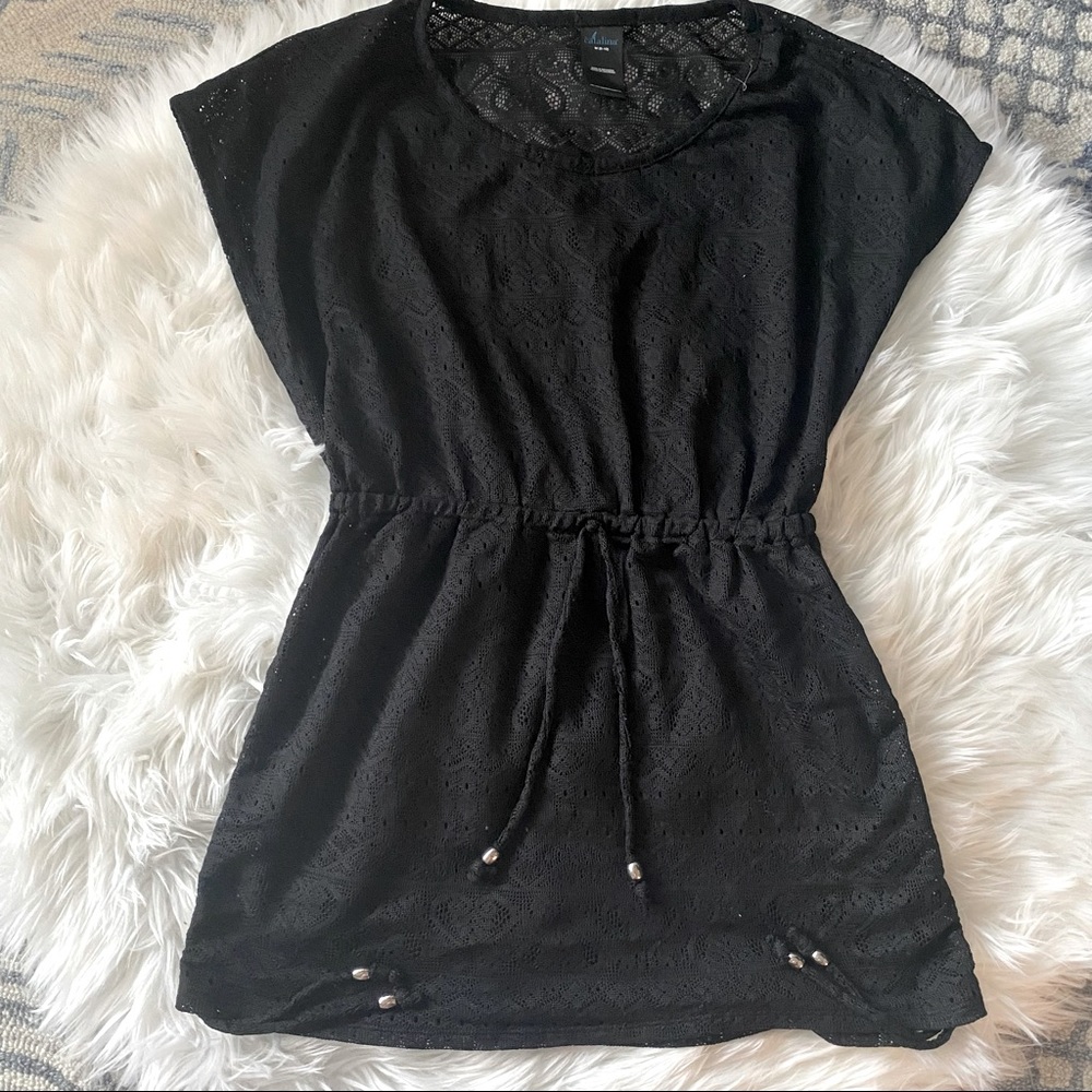 Black swim coverup
